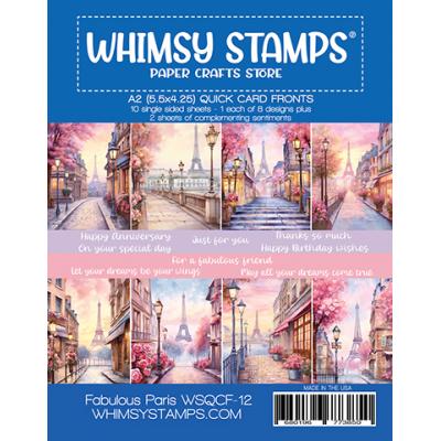Whimsy Stamps Quick Card Fronts - Fabulous Paris